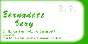 bernadett very business card